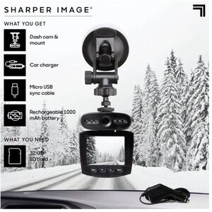 Sharper Image Gray and Black On-Dash Camera